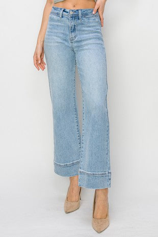 High Rise Crop Wide Jean-Risen