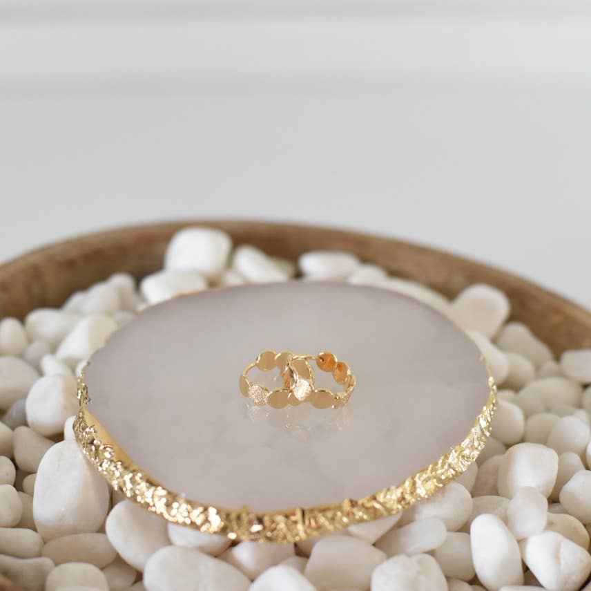 The Grace hoops gold plated earrings