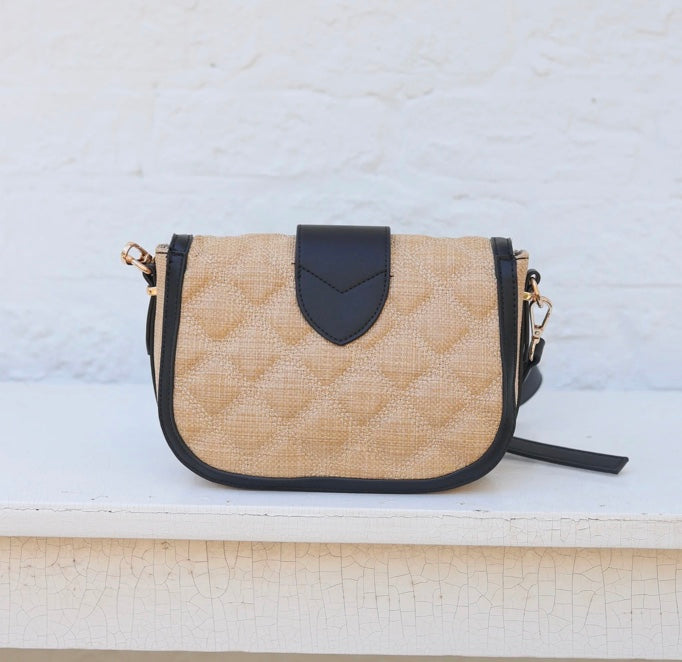 Griffin Crossbody Bag Natural Black
