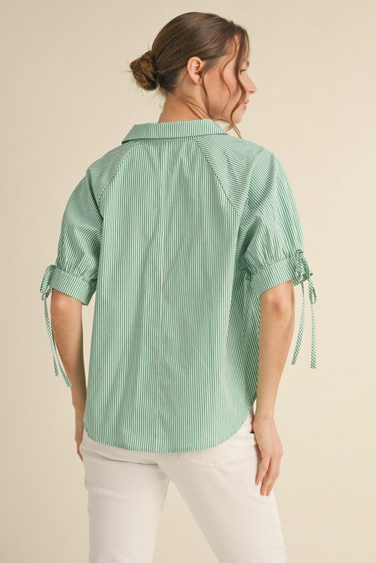 Mint Stripe Breeze Top