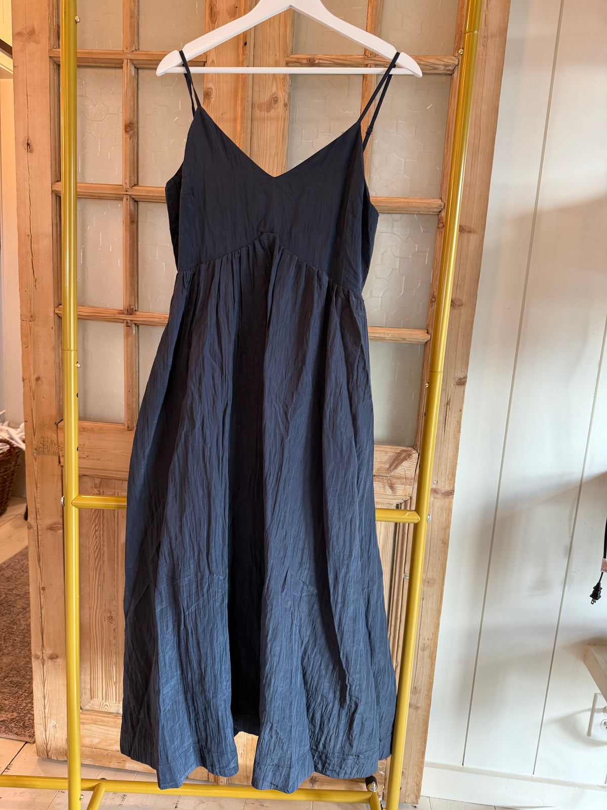 Midnight Breeze Crinkle Maxi Dress