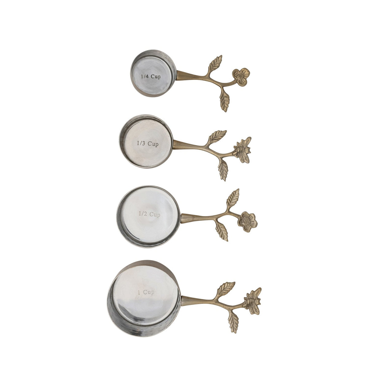 Stainless Steel & Cast Aluminum Measuring Cups, Set of 4