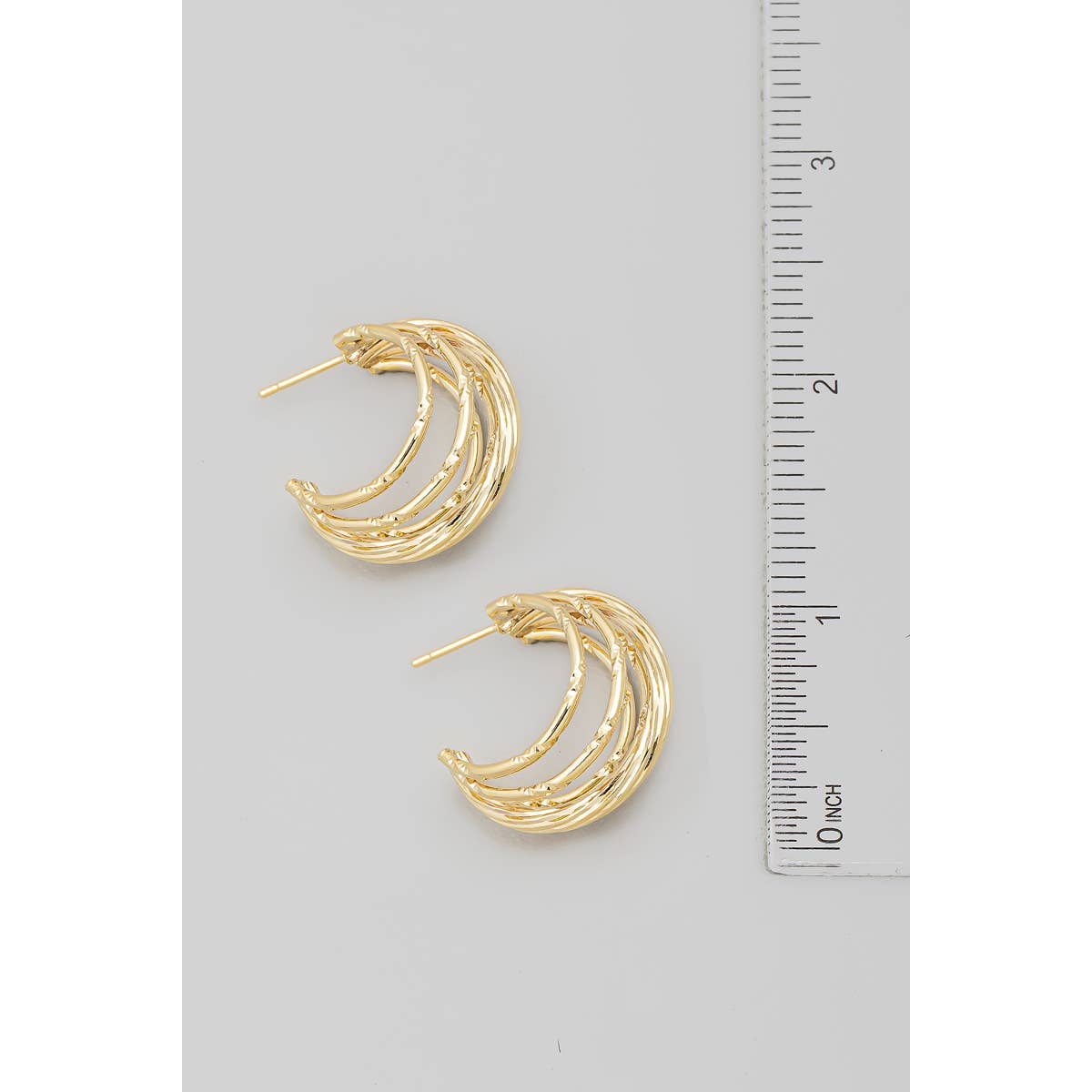 Multi Strand Twist Hoop Earrings: S