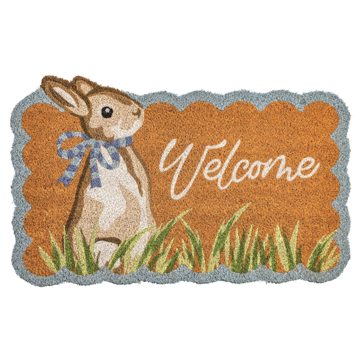 Bunny Scallop Door Mat