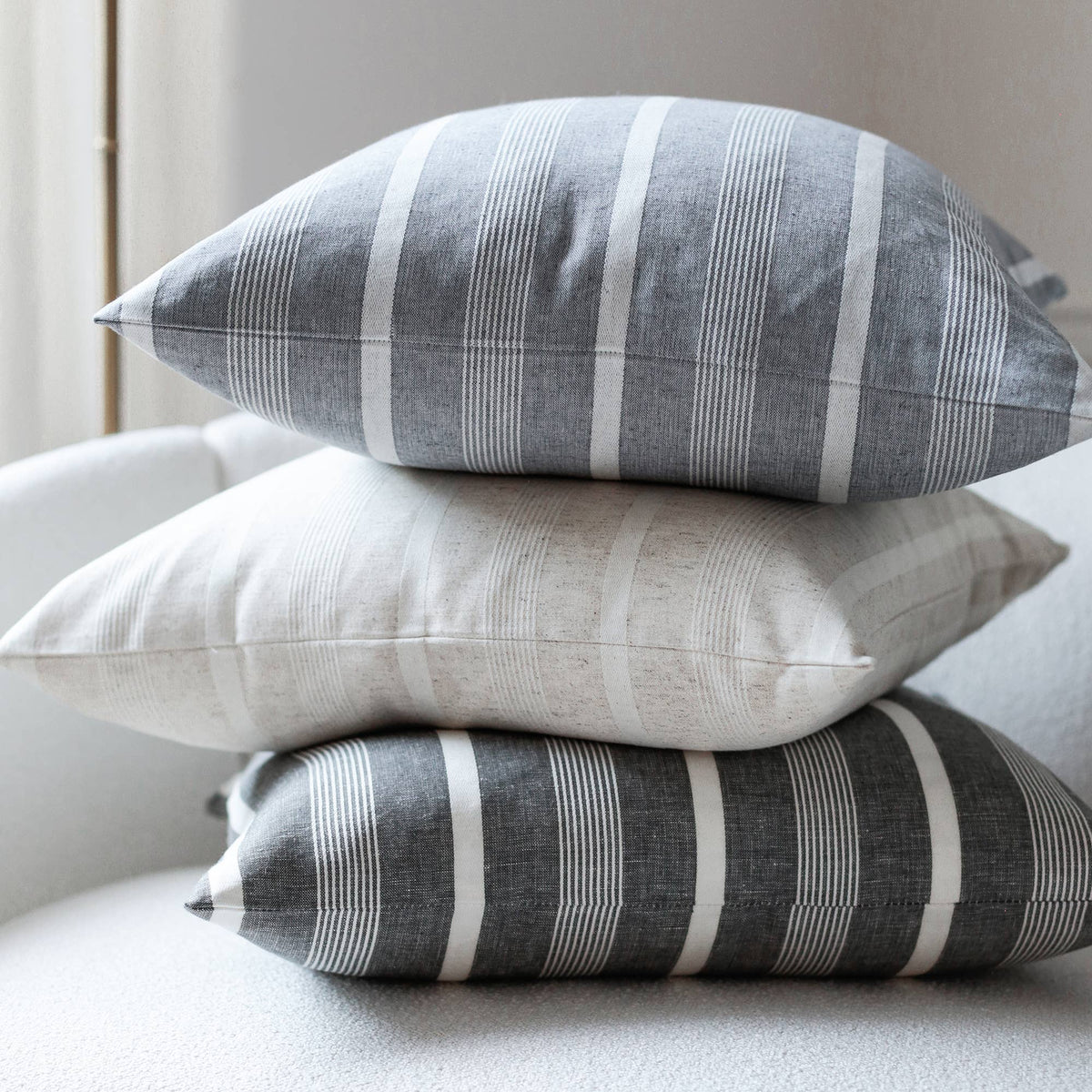 Linen Stripe Pillow | Addison: Linen Stripe