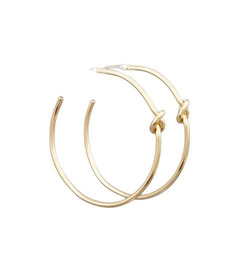 Gold Knot Hoop