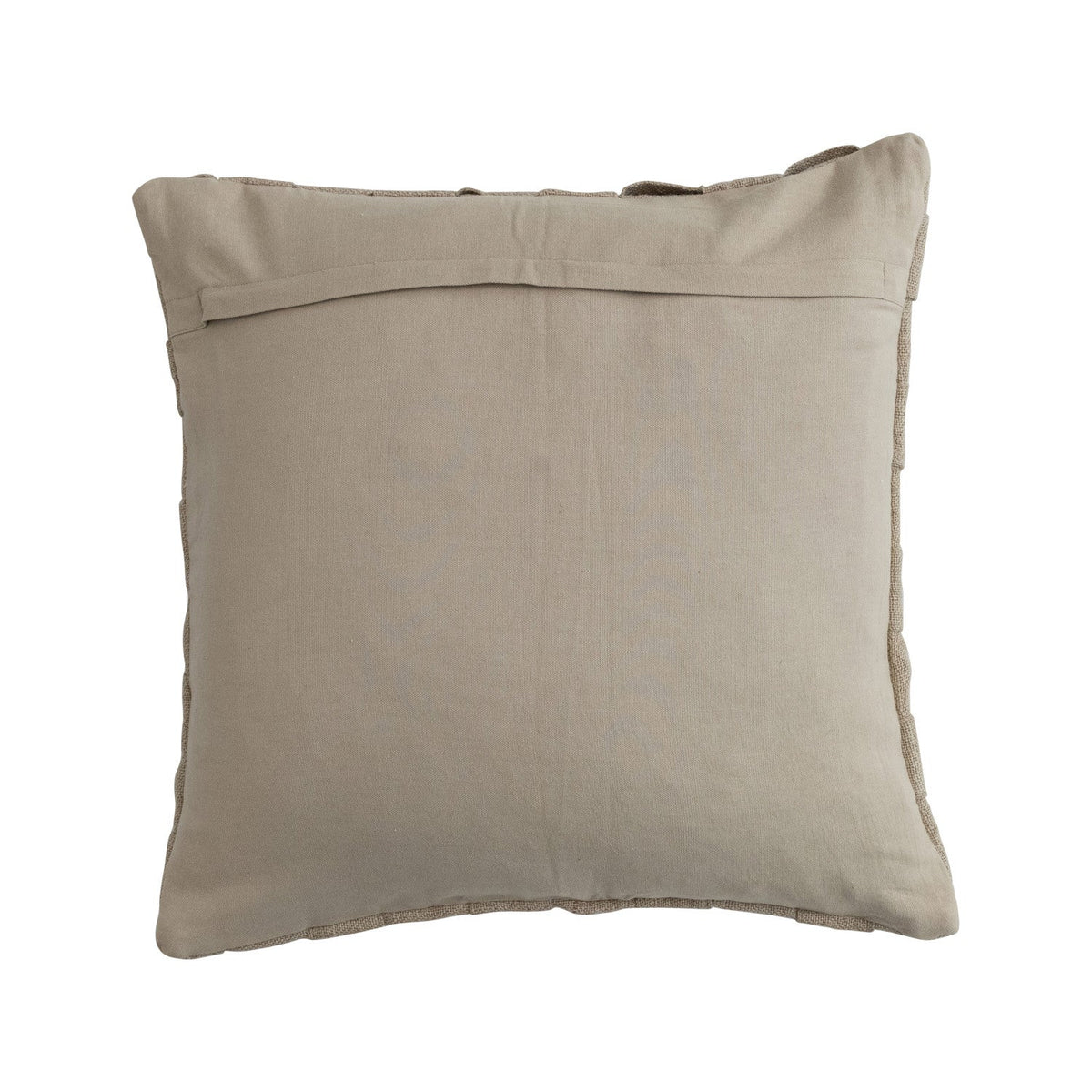 20" Square Woven Jute & Cotton Basket Weave Pillow, Natural