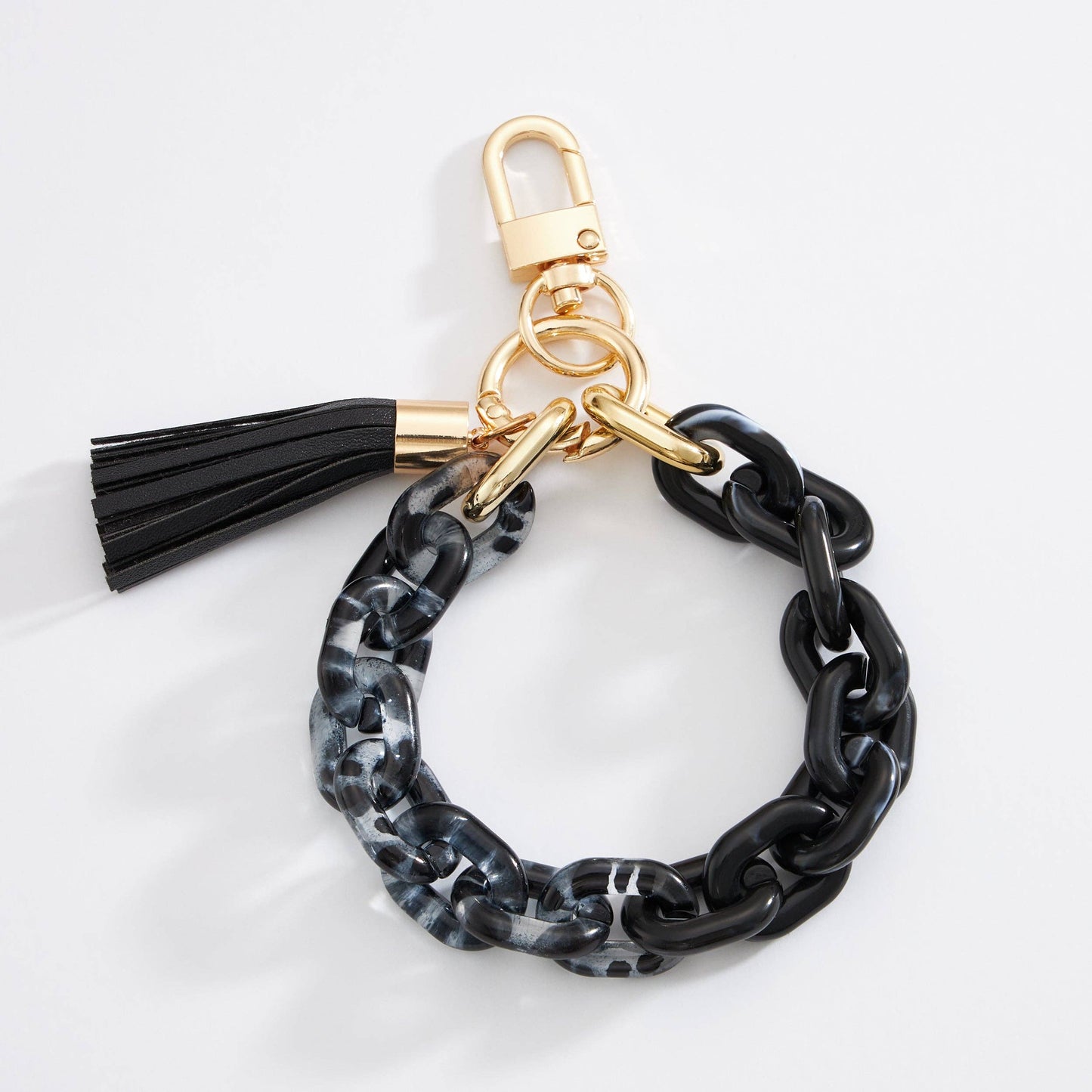Acrylic Chain Tassel | Keychain: BLK