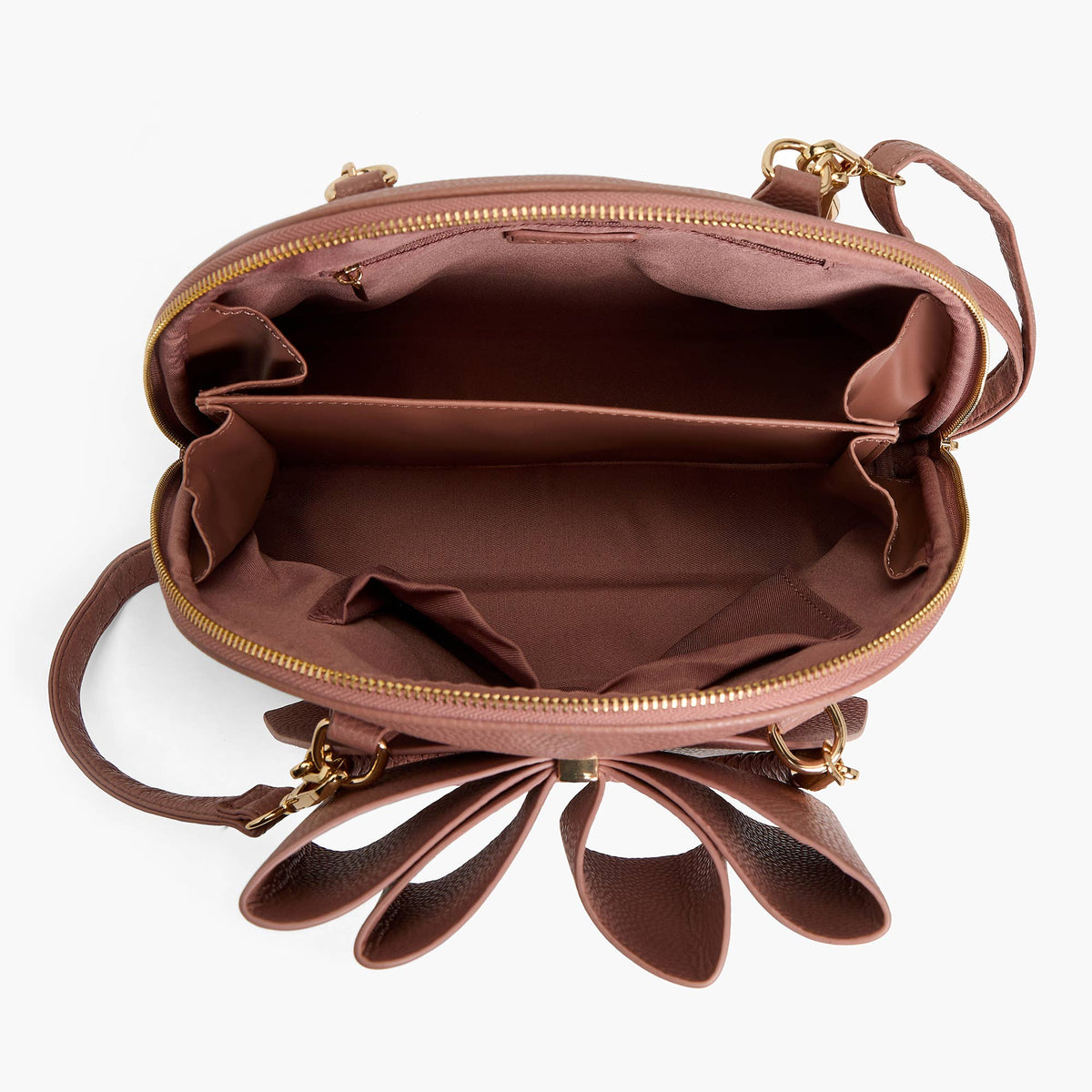 Bea Braided Top Handle Satchel: Cognac