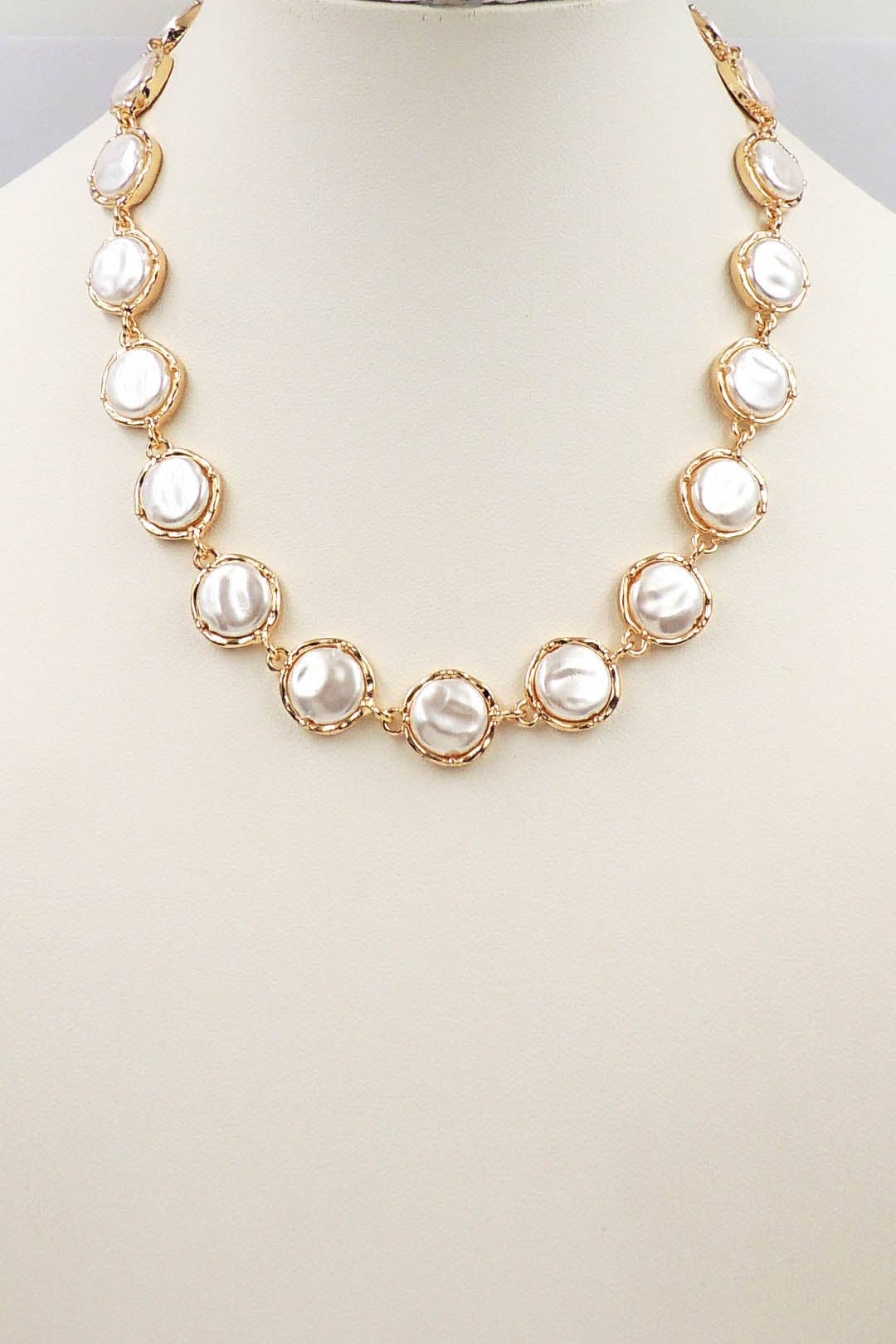 Gold Chain Cord 16"-18" Necklace with Freshwater Pearl Charm