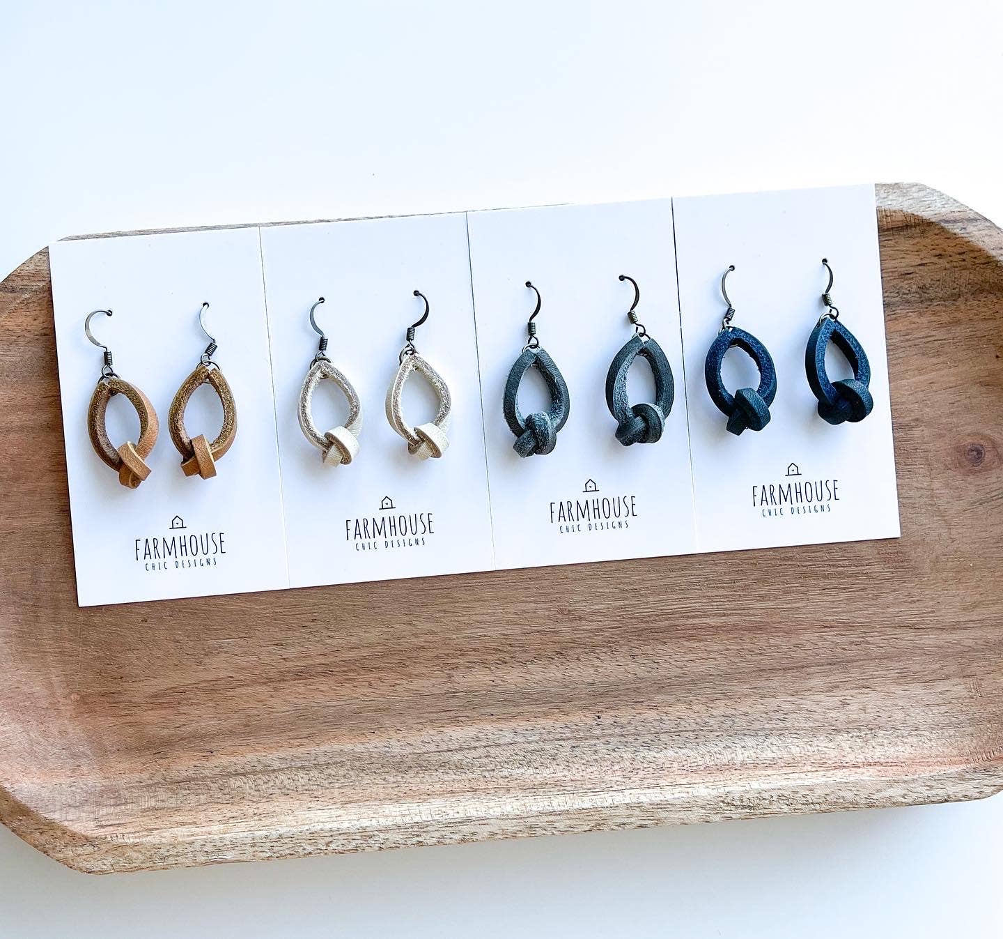 Leather Knot Earrings