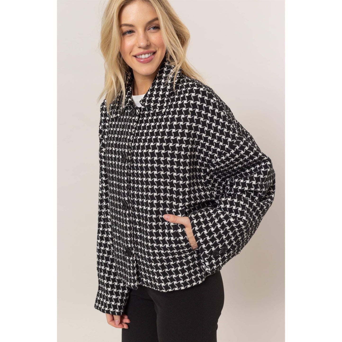Luxe Houndstooth Jacket