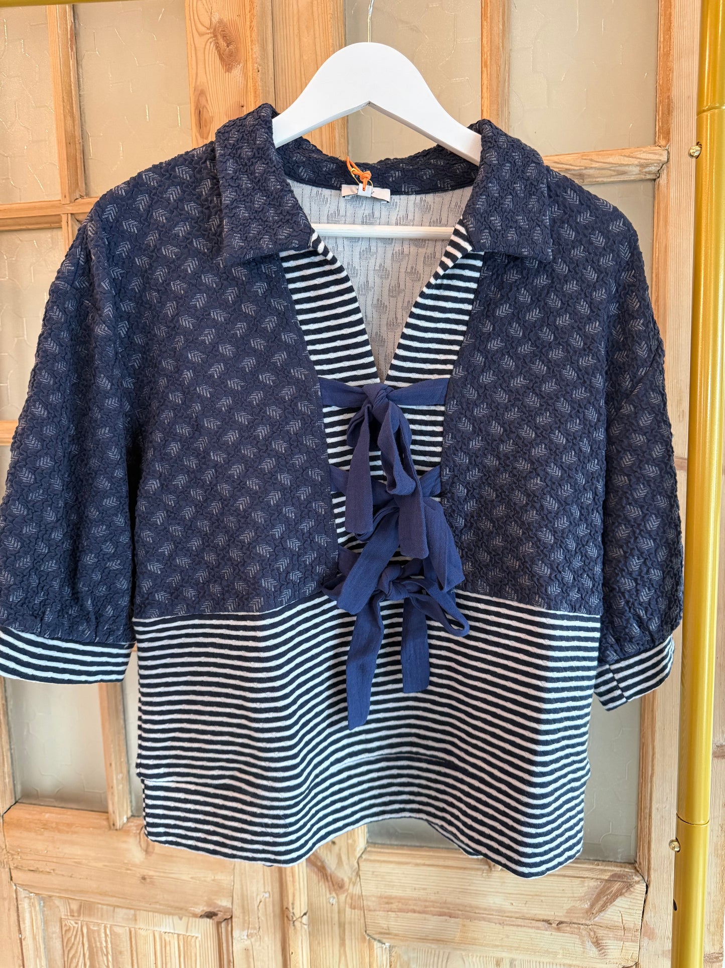 Coastal Charm Tie-Front Top