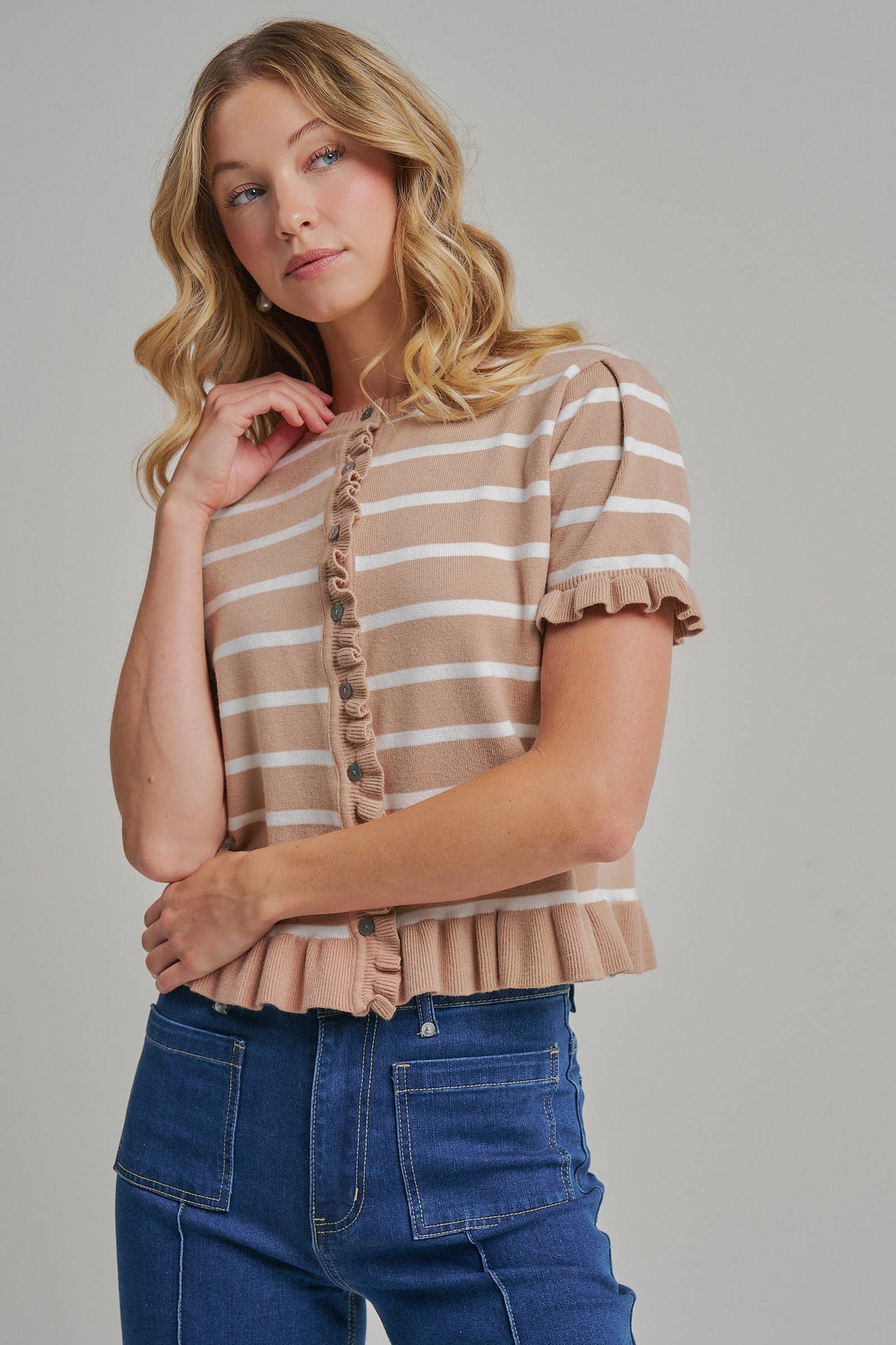 Morning Latte Knit Top