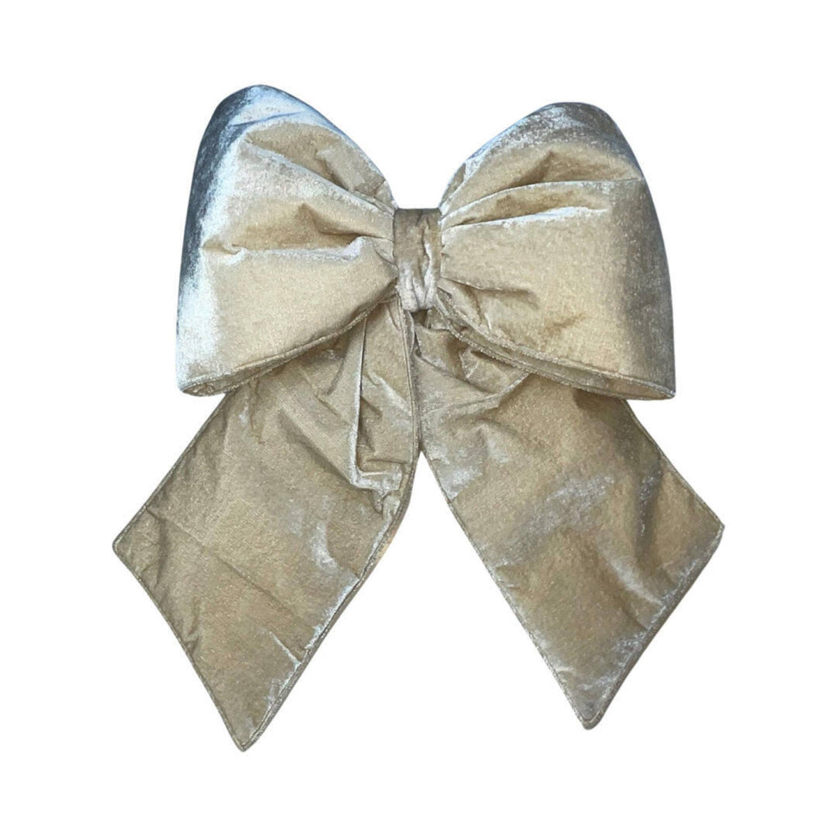 Champagne Velvet Christmas Bow – 18" x 23"