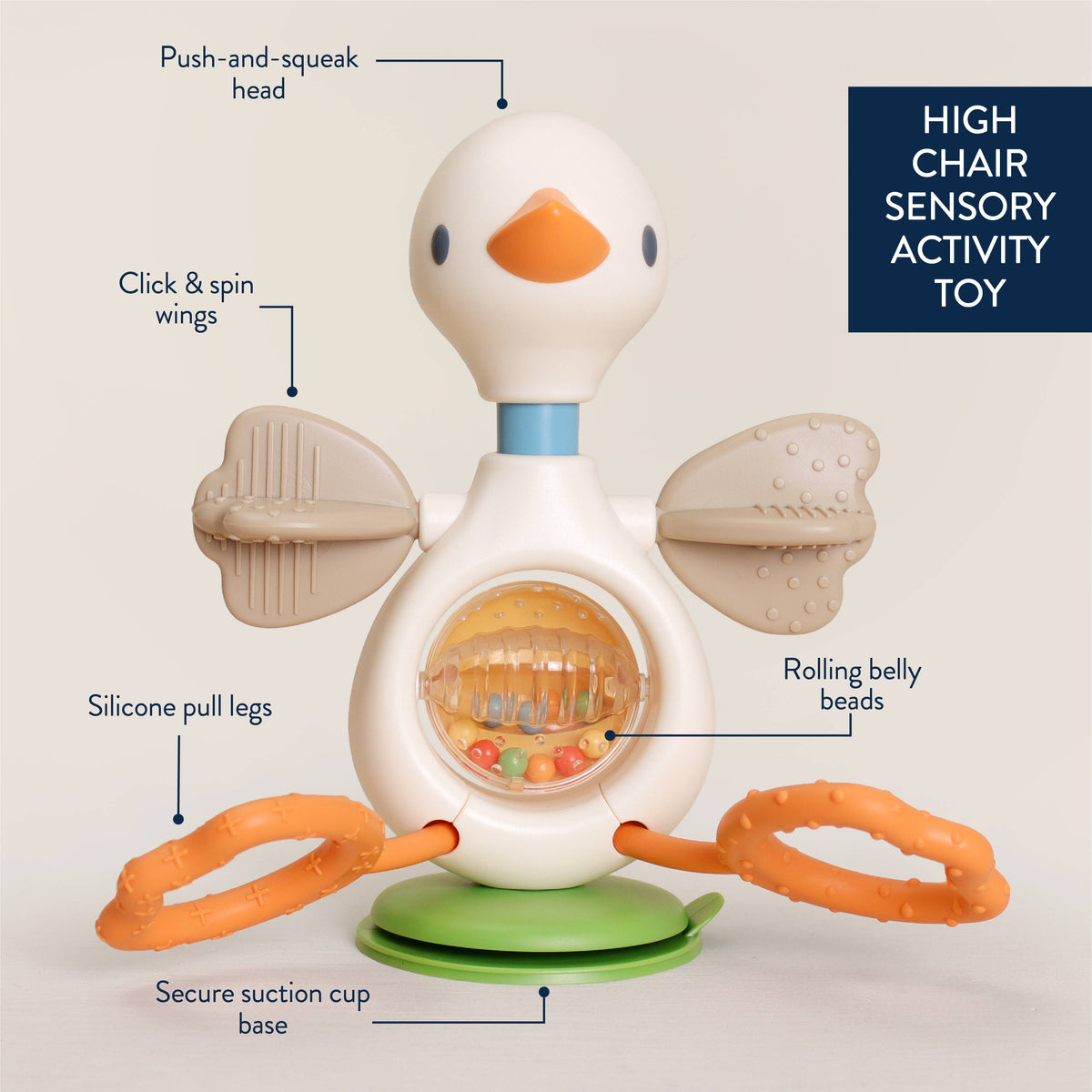 Twist & Bop™ - High Chair Sensory Toy Goose