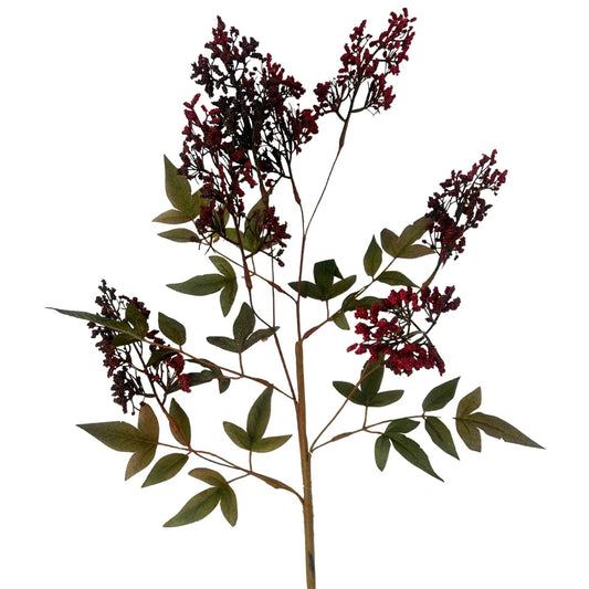 Faux Nandina Berry Stem 31"