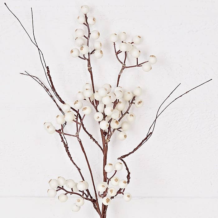 White snowberries with wispy twigs 19'