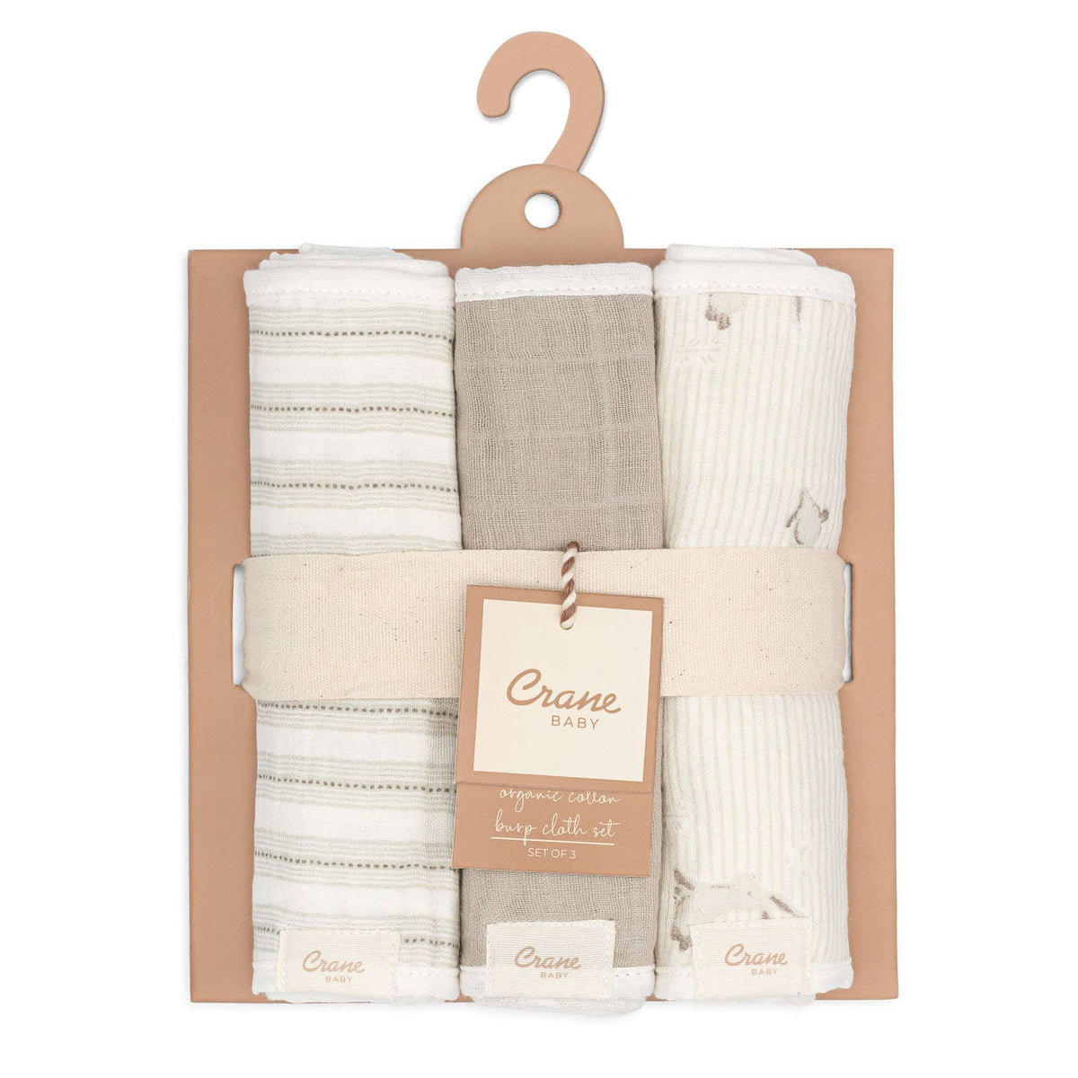 Organic Cotton 3-pc. Bunny Burp Cloth Set