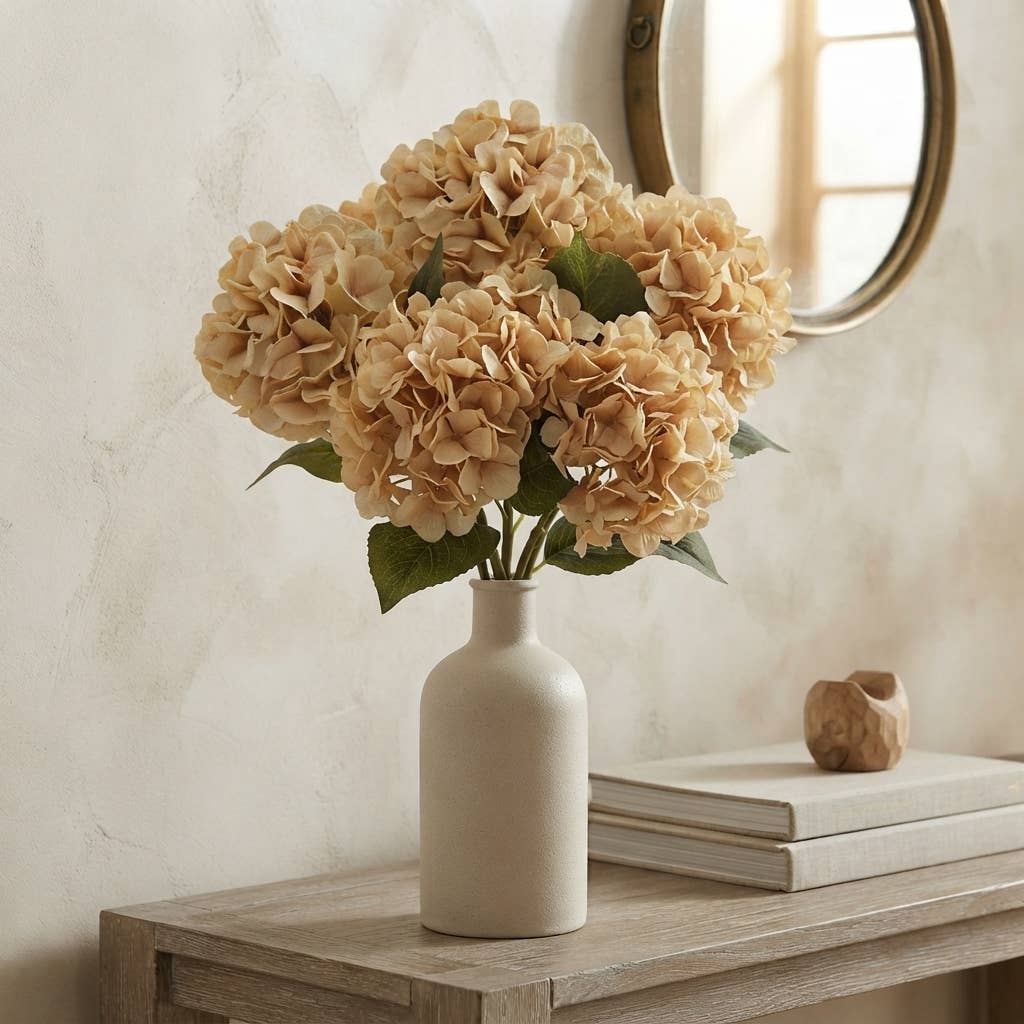 Dried Hydrangea Stem 30" - Ivory