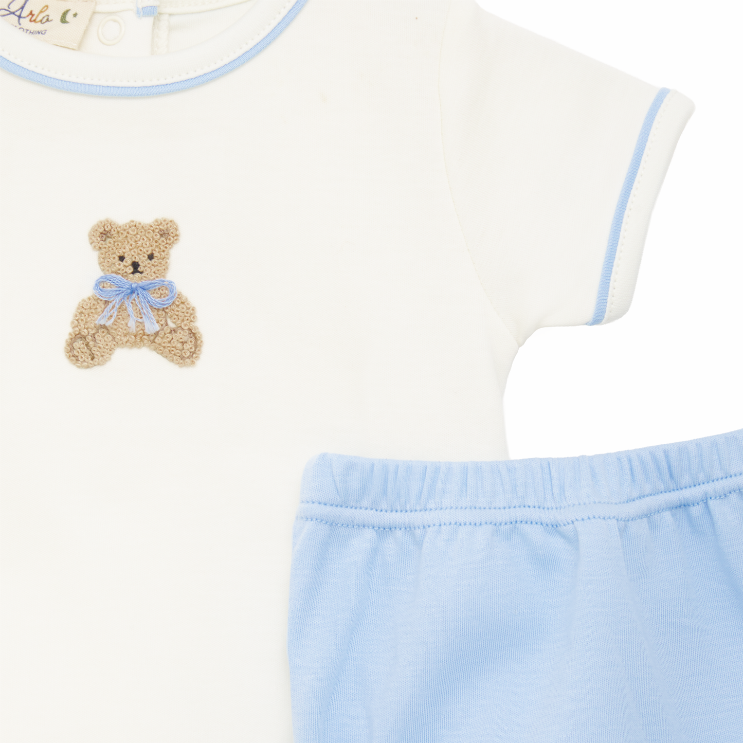 Bear Hugs Diaper Cover Set - Sky