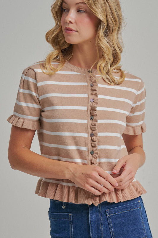 Morning Latte Knit Top