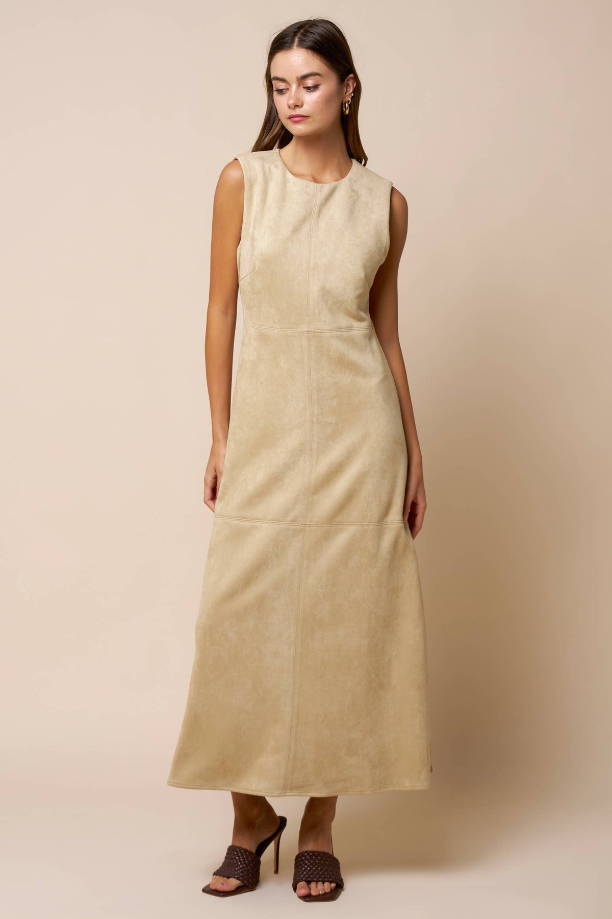 The Monroe Suede Maxi Dress