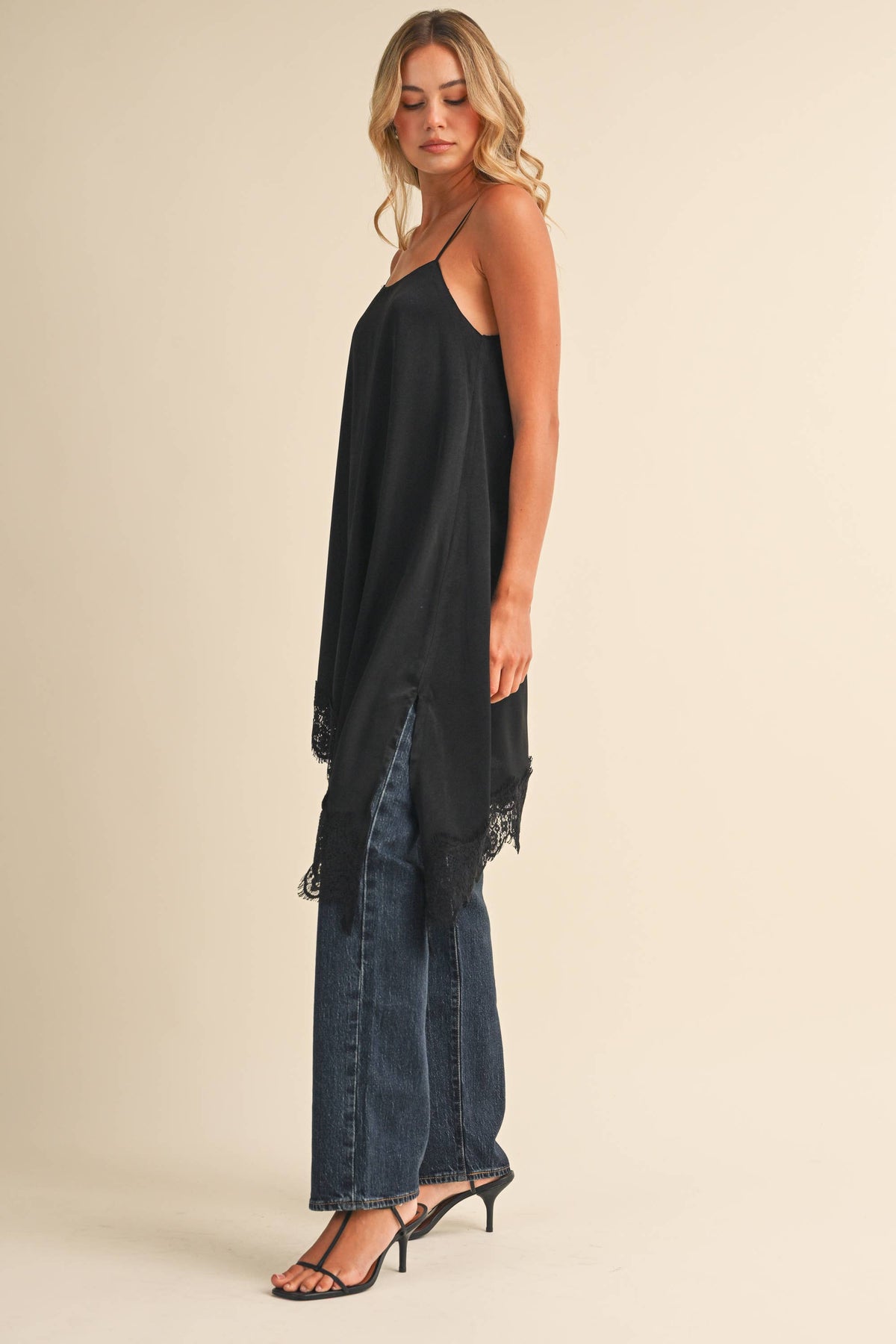 The Blaire Lace Trim Slip Dress