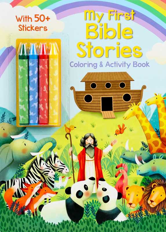 My First Bible Stories Coloring & Activity Book with 4 Crayons and 50+ Stickers by Editors of Silver Dolphin Books
