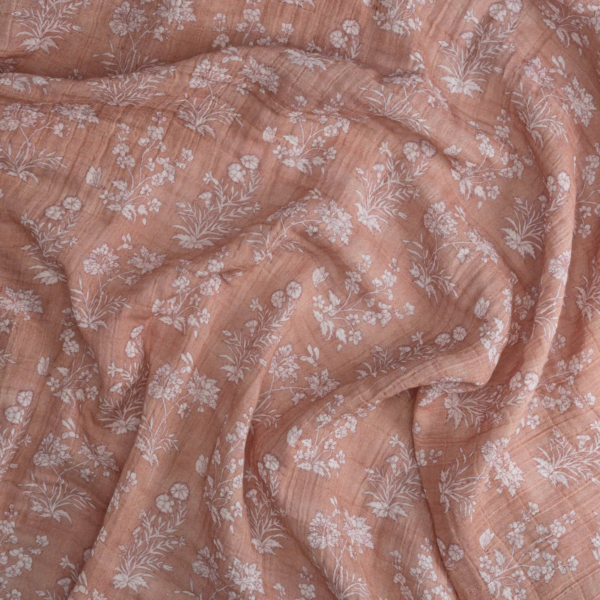 Violet Floral 100% Cotton Muslin Swaddle Blankets (Set of 3)