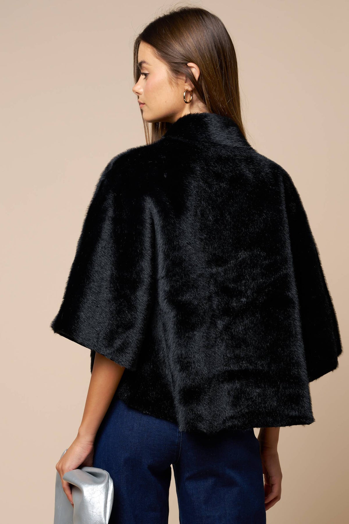 The Astor Faux Fur Cape