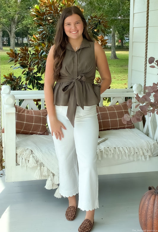 The Landry Tie Front Top