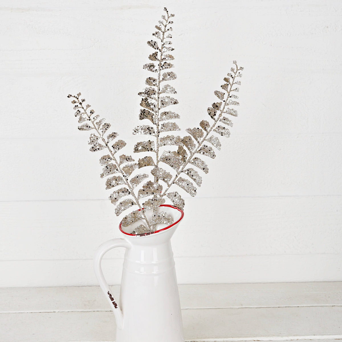 25in Branch-Champagne Glittered Ferns