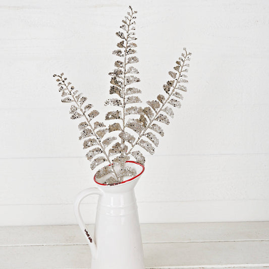 25in Branch-Champagne Glittered Ferns