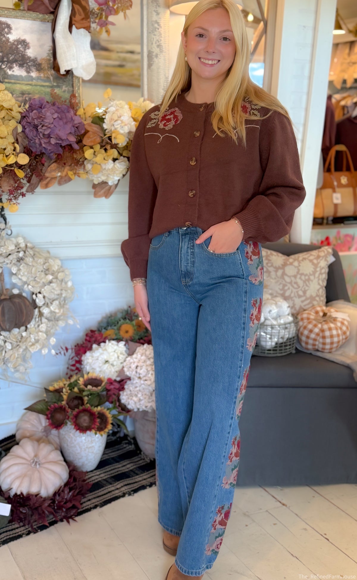 The Rosalie Embroidered Cardigan