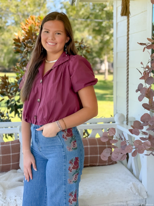 The Calloway Bubble Hem Top