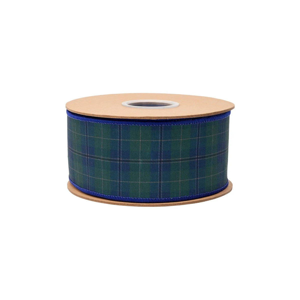 Wired Dupioni Ribbon | Blue/Green Classic Plaid