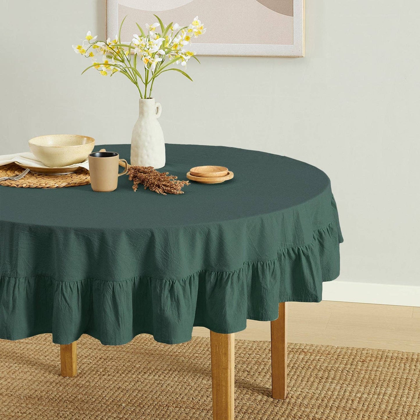 Corcovado Tablecloth (Green): 60" round