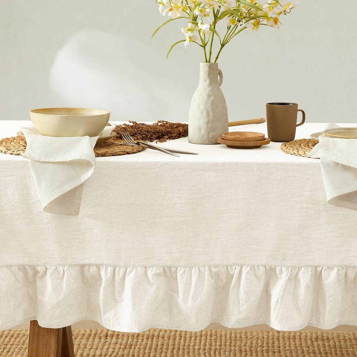Corcovado Tablecloth (White): 60x120 inch