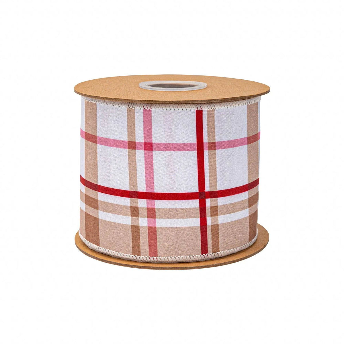Wired Dupioni Ribbon | Gingerbread Plaid