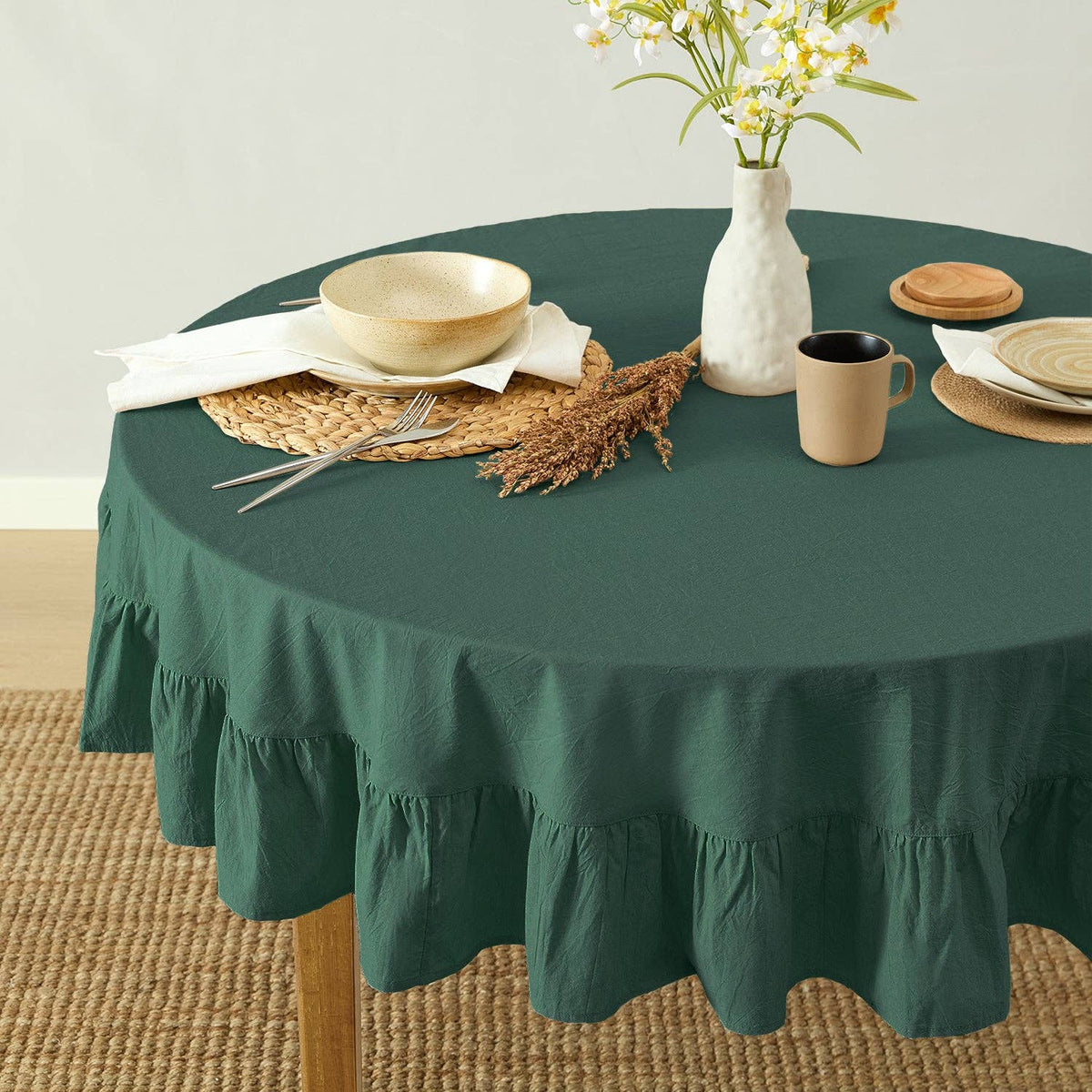 Corcovado Tablecloth (Green): 60" round