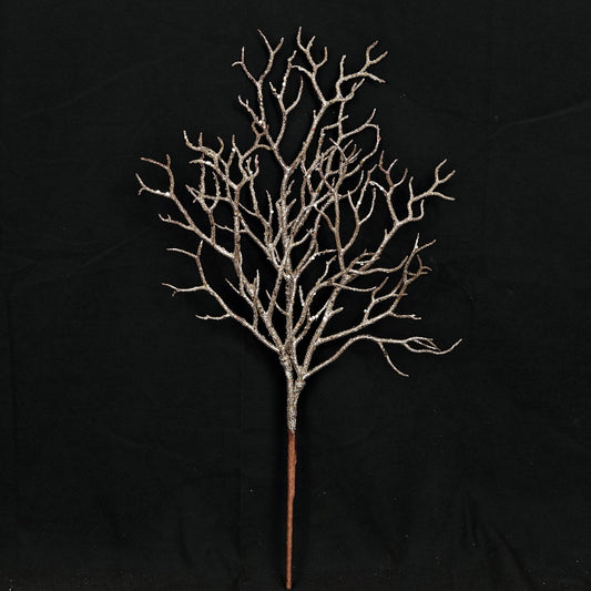 Champagne Glittered Twig Christmas Spray – 20"