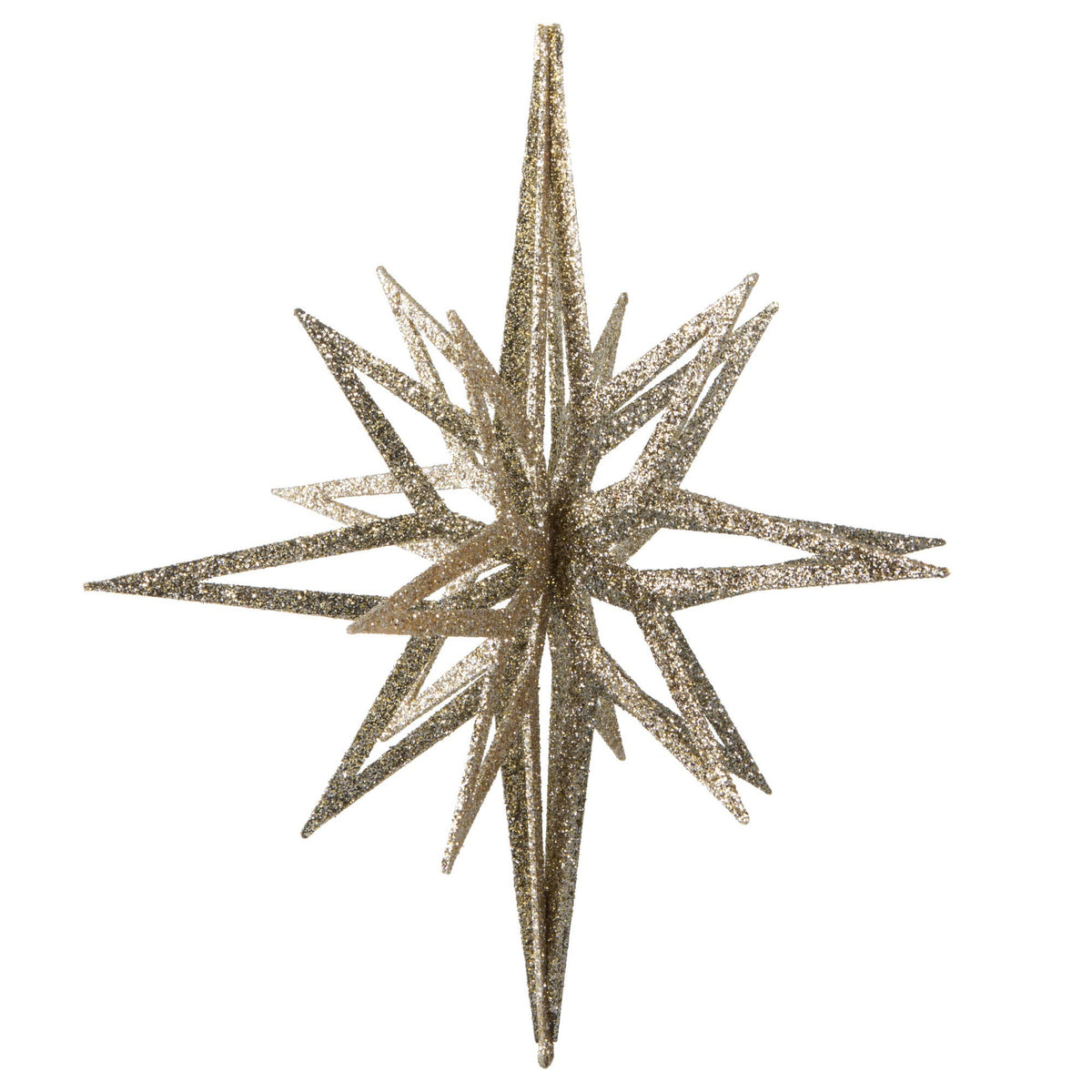 Champagne Iridescent Star Christmas Ornament – 16"