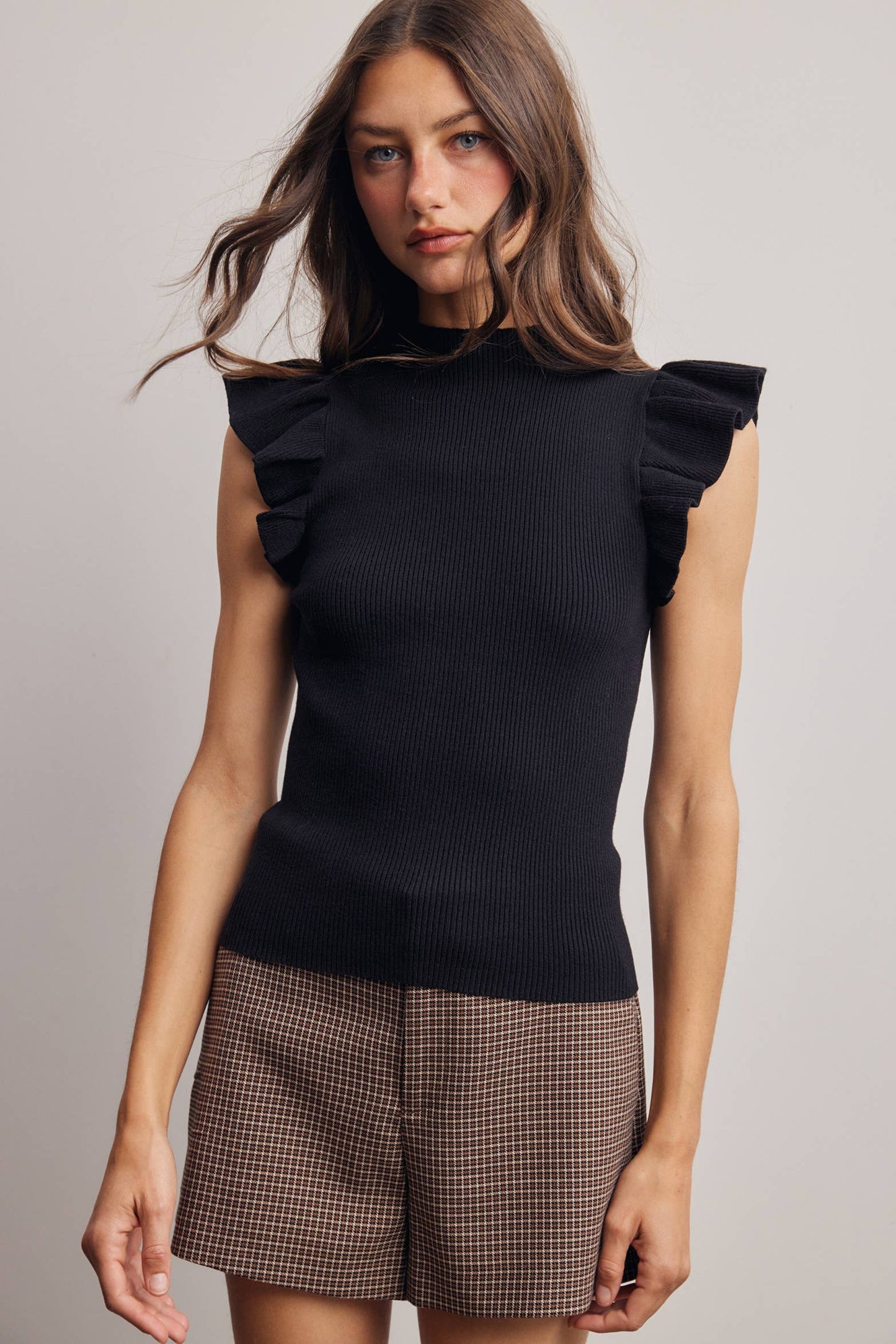 The Everly Ruffle Knit Top