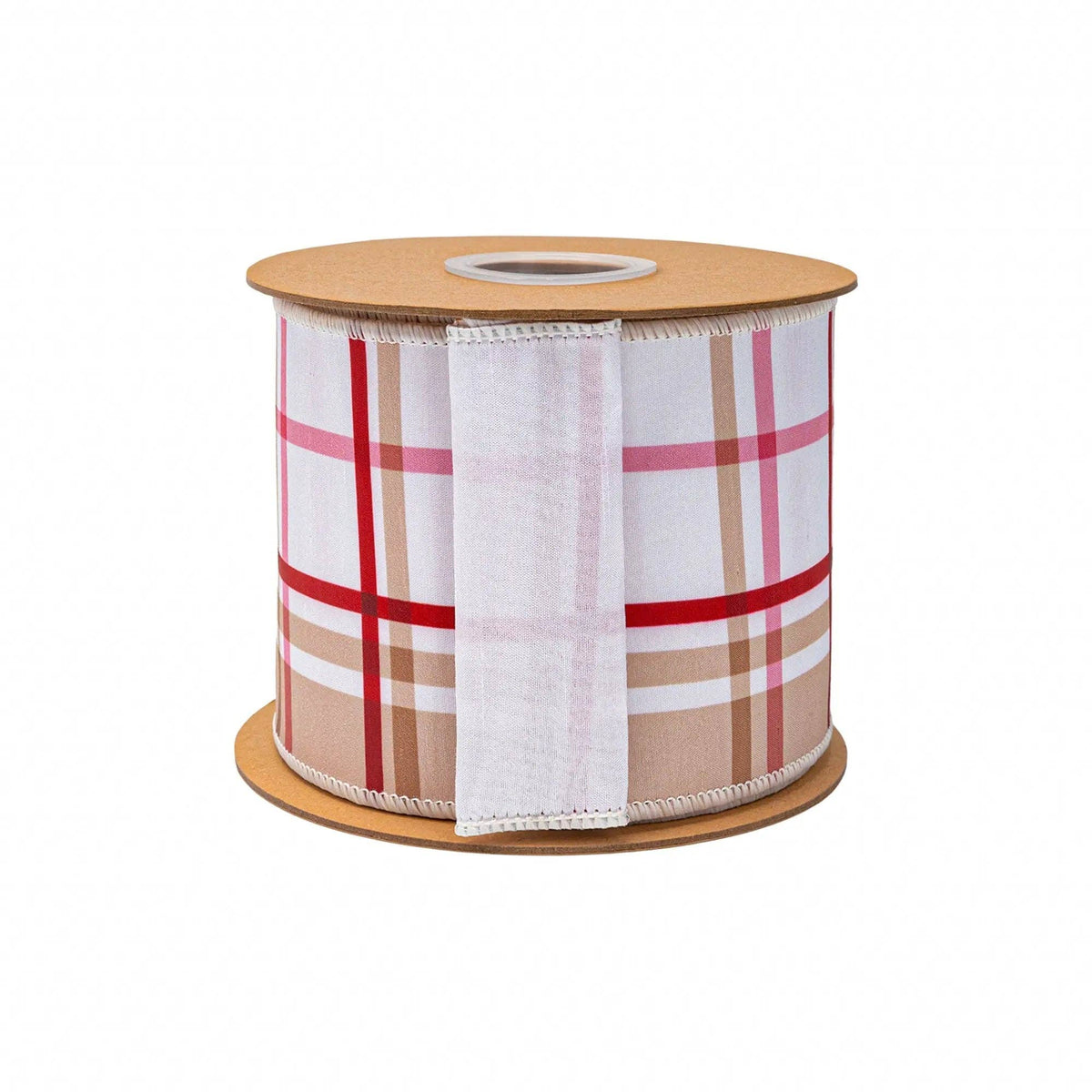 Wired Dupioni Ribbon | Gingerbread Plaid