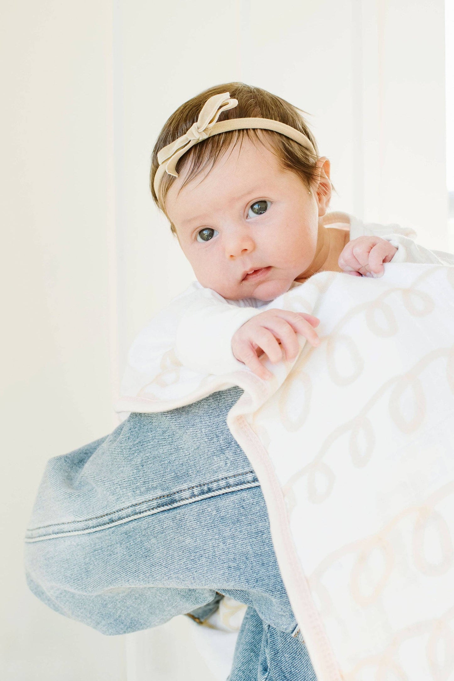 Infant Nylon Headbands with Velvet Bows