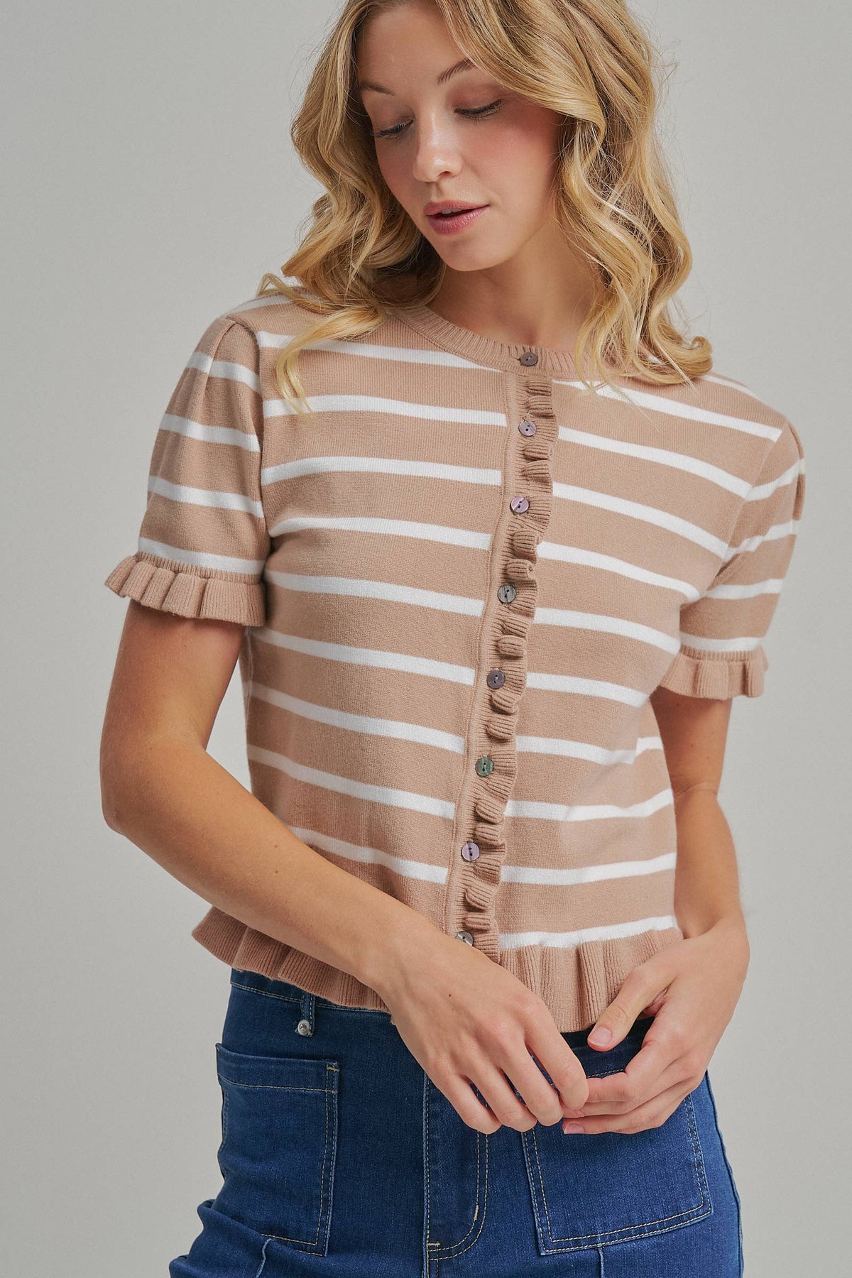 Morning Latte Knit Top