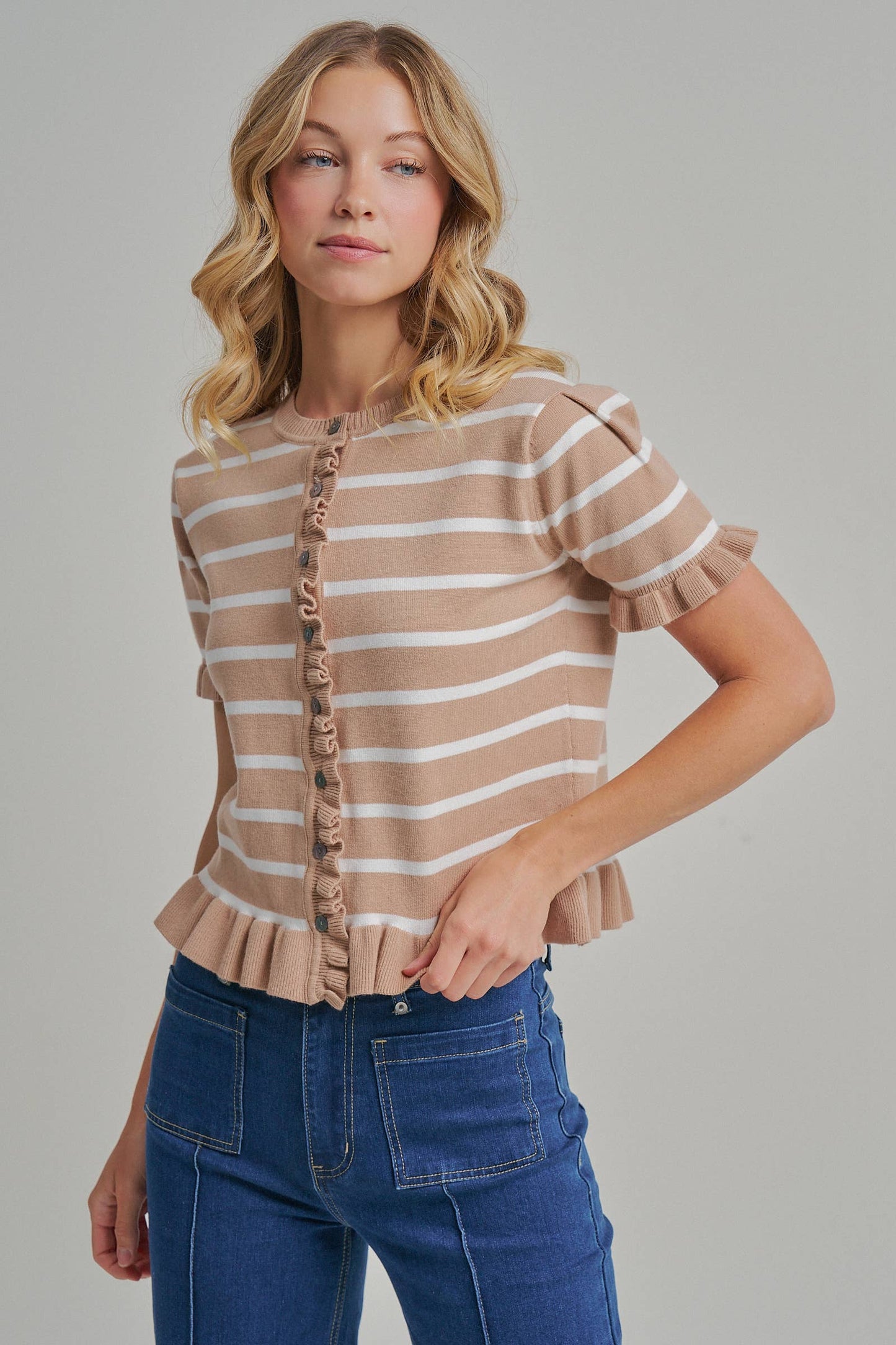 Morning Latte Knit Top