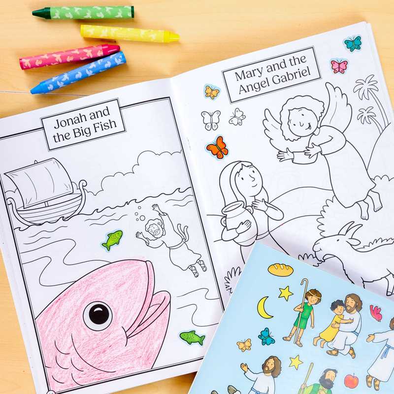 My First Bible Stories Coloring & Activity Book with 4 Crayons and 50+ Stickers by Editors of Silver Dolphin Books