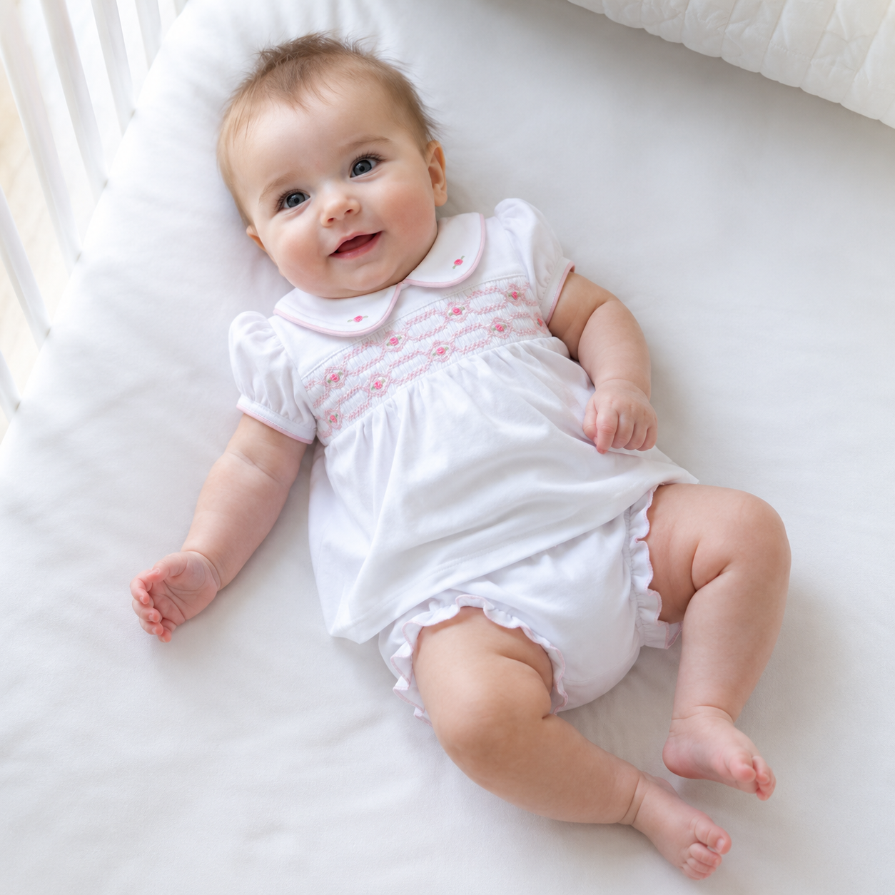 Poppy Smocked Diaper Cover Set